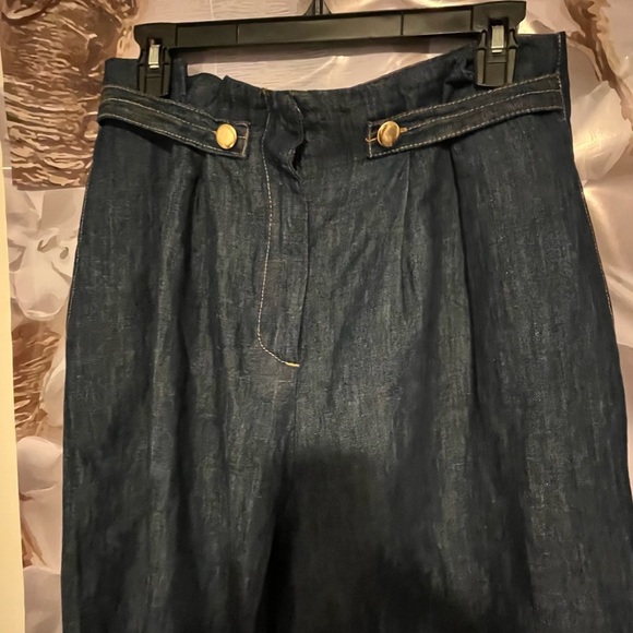 New year sale Zara WIDE LEG DENIM EFFECT LINE BLEND PANTS Size M
🚨FIRM PRICE - Picture 10 of 14